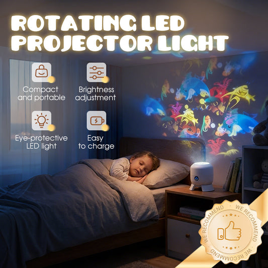 🥳2026 HOT SALE🥳💞50K+ SOLD!💥👵🌈 50% OFF! Dynamic Rotating LED Light Projector. Gentle moving lights ease restless nights. 🌙✨