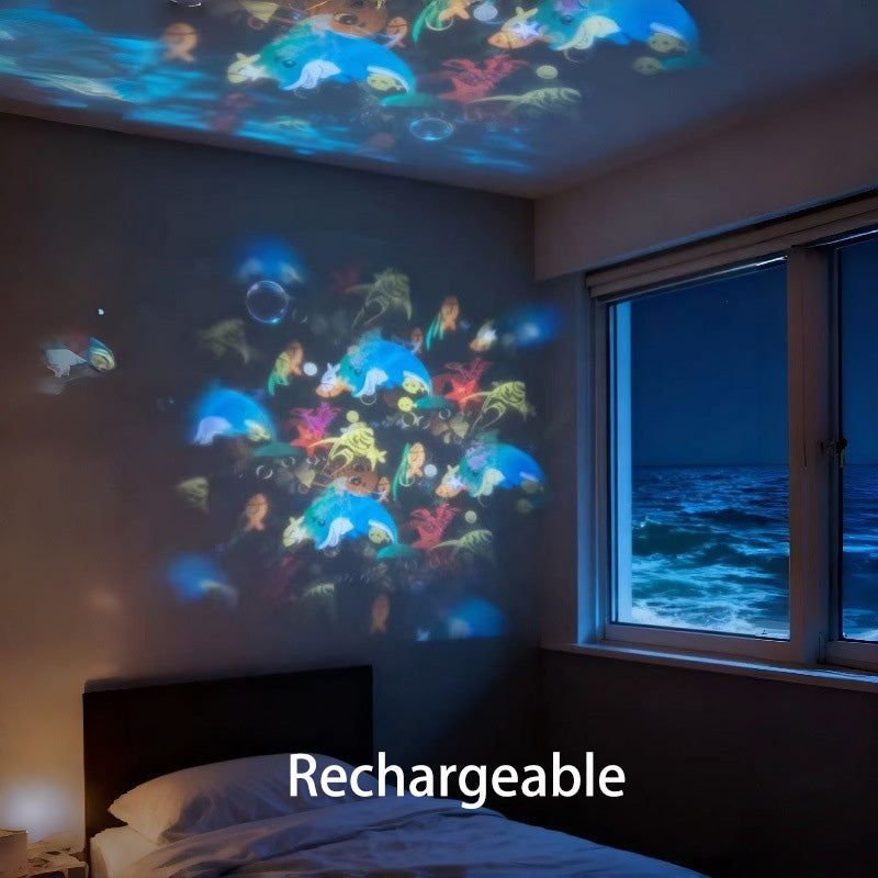 🥳2026 HOT SALE🥳💞50K+ SOLD!💥👵🌈 50% OFF! Dynamic Rotating LED Light Projector. Gentle moving lights ease restless nights. 🌙✨