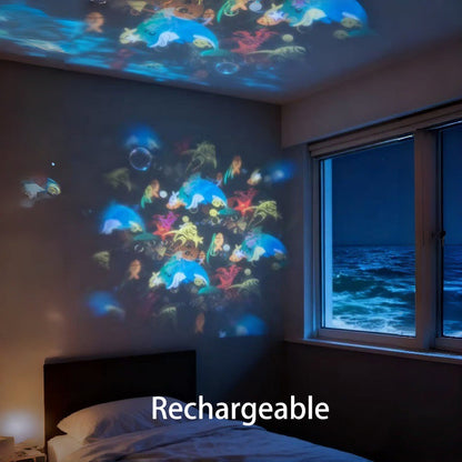 🥳2026 HOT SALE🥳💞50K+ SOLD!💥👵🌈 50% OFF! Dynamic Rotating LED Light Projector. Gentle moving lights ease restless nights. 🌙✨