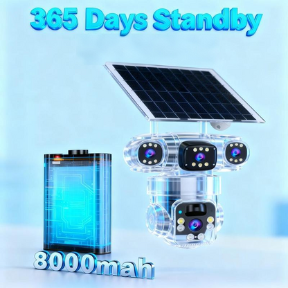 🥳HEISSER SALE 2026🥳💞50.000+ VERKAUFT!👵❤️ Solarbetriebene Mehrwinkel-Überwachungskamra