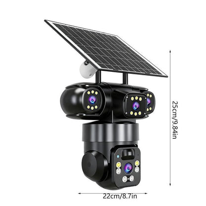 🥳HEISSER SALE 2026🥳💞50.000+ VERKAUFT!👵❤️ Solarbetriebene Mehrwinkel-Überwachungskamra