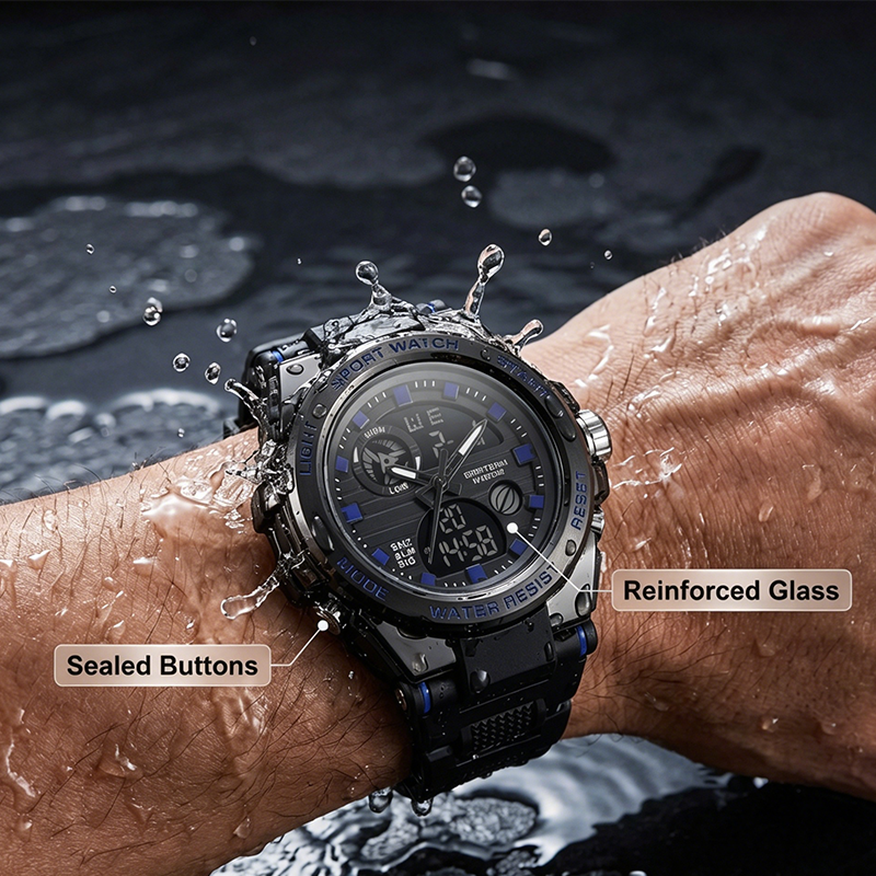 🔥 Men’s Dual-Display Waterproof Luminescent Outdoor Sports Digital Watch