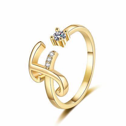 ⏳Limited-time 47% off⏰Adjustable Sparkle Initial Ring for Women💍