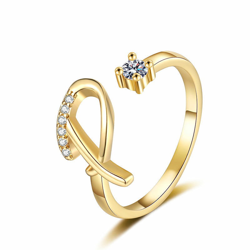 ⏳Limited-time 47% off⏰Adjustable Sparkle Initial Ring for Women💍