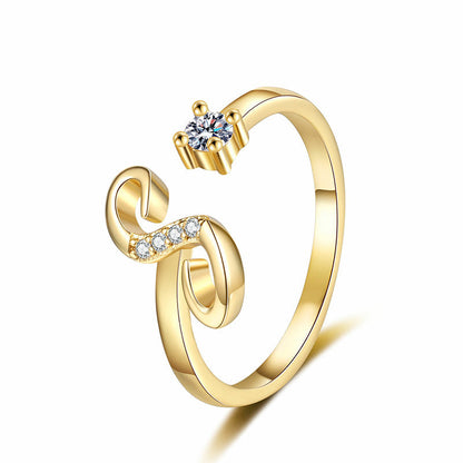 ⏳Limited-time 47% off⏰Adjustable Sparkle Initial Ring for Women💍