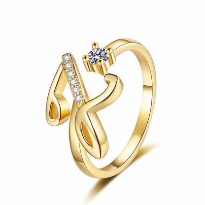 ⏳Limited-time 47% off⏰Adjustable Sparkle Initial Ring for Women💍