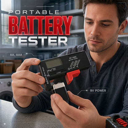 🛒 50% RABATT NU! 🔋 Universell digital batteritestare – Lättavläst display, Kompakt & Enkel hantering – Perfekt för Bilbatterier, Lilla batterier, Verktyg & Hushållsbruk 🌿